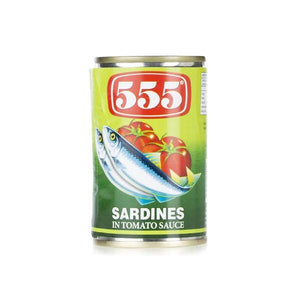 555 Sardines Tomato Sauce green 155g