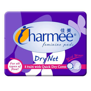 Charmee Feminine Pads Dry Net With Wings 8S