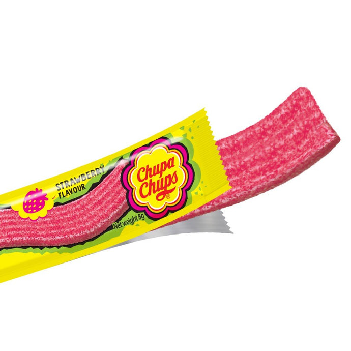 Chupa Chups Soft & Chewy Candy Sour Belt Strawberry 8g