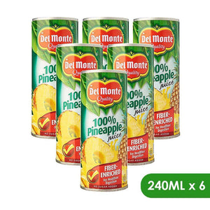 Delmonte Pineapple Juice Fiber Enriched 6 x 240mL