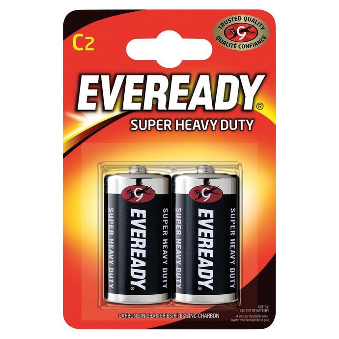 Eveready Super Heavy Duty Battery Black Medium C 2s