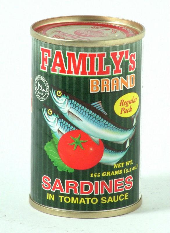 Family'S Brand Sardines Hot In Tomato Sauce 155g