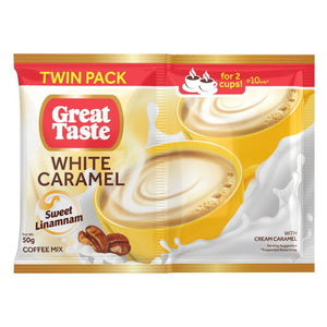 Great Taste Coffee 3In1 Twin Pack White Caramel 50Gx5S