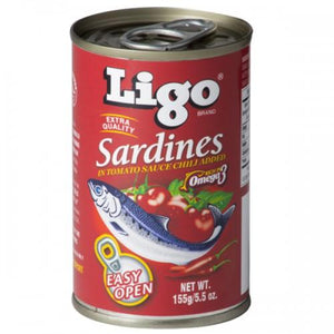 Ligo Sardines T/S  W/Chili Red Easy Open 155g