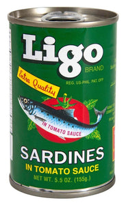 Ligo Sardines T/S green Easy Open 155g