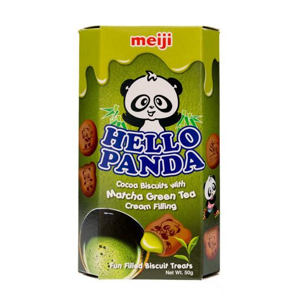 Meiji Hello Panda Biscuit green Tea 43g