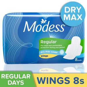 Modess Dry Max W/ Wings 8S