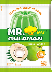 Mr. Hat Gulaman Buko Pandan green 25g