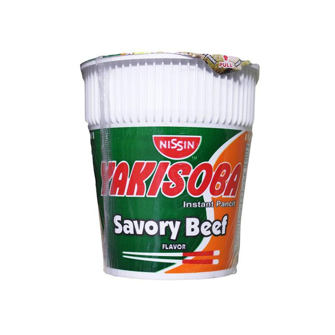 Nissin Yakisoba Regular Cup Pancit Canton Savoury Beef 77g