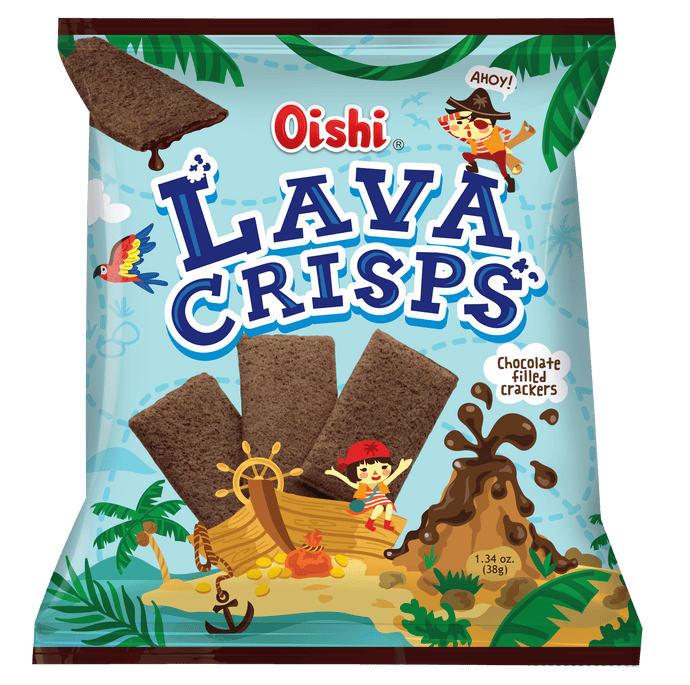 Oishi Lava Crisps Cracker Chocolate Filled 38g