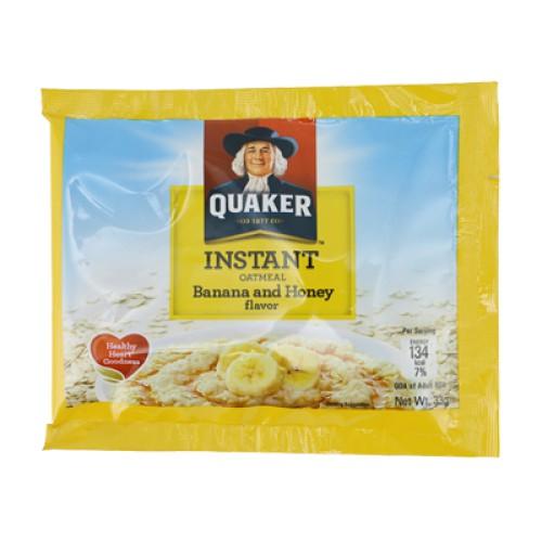 Quaker Flavored Instant Oats Banana & Honey 33g