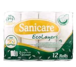Sanicare Bathroom Tissue Eco Layer 3P 12S