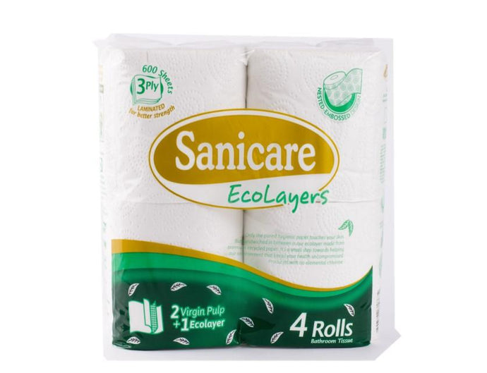 Sanicare Bathroom Tissue Eco Layer 3Ply 4S
