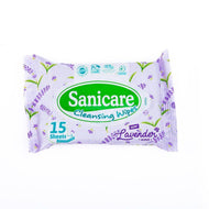 Sanicare Cleansing Wipes Lavender 15S
