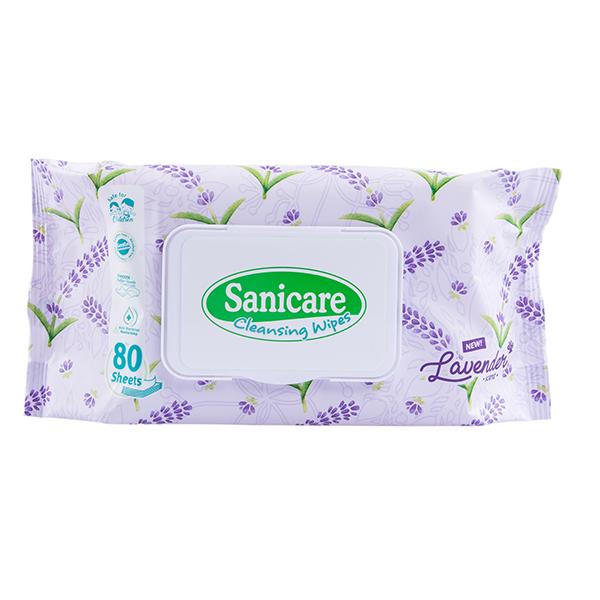 Sanicare Cleansing Wipes Lavender 80S