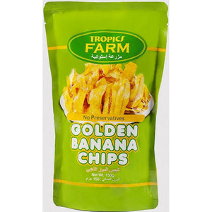 Tropics Farm golden Banana Chips 150g